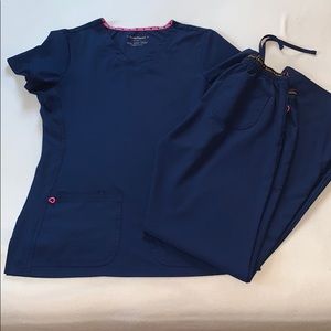 HeartSoul Brand Navy Blue Scrubs